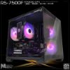圖片 MiEN AMD R5-7500F RTX5060 遊戲電競黑色機殼米恩電腦主機