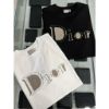 圖片 Dior 經典刺繡針織布字母設計 缺貨爆款 黑色短袖T恤上衣