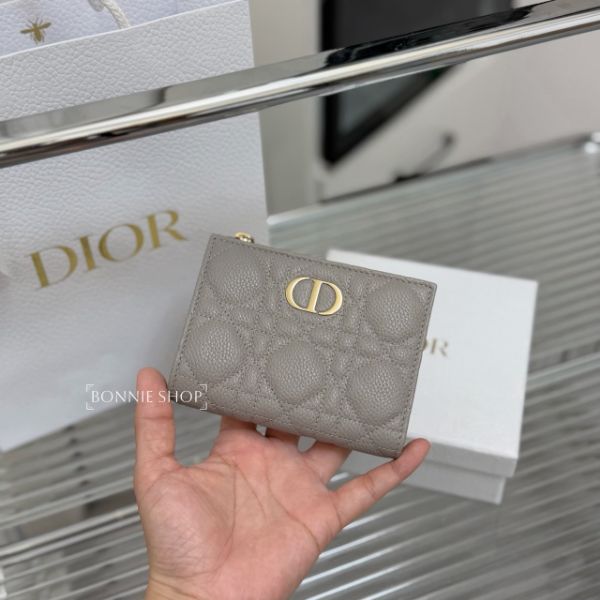 圖片 Dior Caro Dahlia籐格紋對開錢包短夾