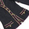圖片 Chanel 展示品 藍紅金鑲邊復古V領金釦外套#38(黑)