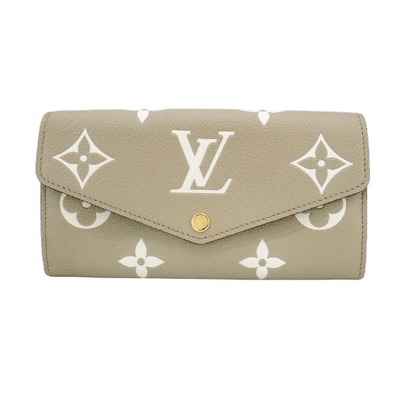 圖片 Louis Vuitton 展示品 Sarah 壓花牛皮釦式二折長夾(M81049-斑鳩灰)