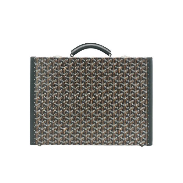圖片 Goyard 展示品 Manoir PM 印花帆布硬殼手提公事包(黑)