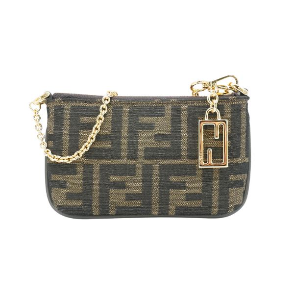 圖片 Fendi Baguette 緹花布迷你手提包(8M0535-咖)