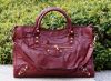 圖片 巴黎世家 Balenciaga 281770 Giant City 中型 金釦機車包 6216 櫻桃紅 