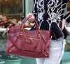 圖片 巴黎世家 Balenciaga 281770 Giant City 中型 金釦機車包 6216 櫻桃紅 