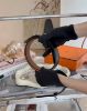 圖片 【HERMES】H銀扣雙面皮帶 3.2CM 光滑面黑色/粒面棕色