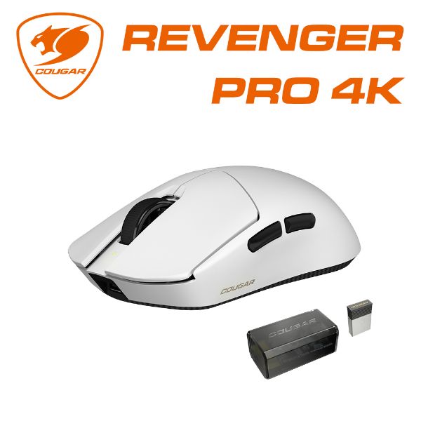圖片 COUGAR 美洲獅REVENGER PRO 4K 無線電競滑鼠 黑/白色 輕量化55g