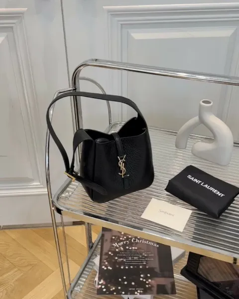 圖片 【YSL】LE5À7 BABY粒面 HOBO 黑色