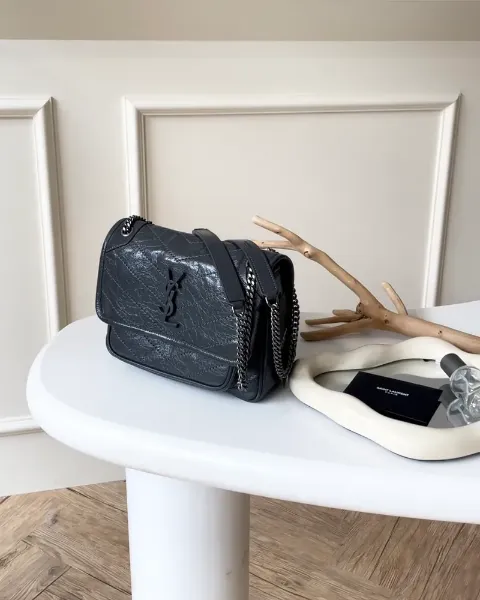 圖片 【YSL】NIKI BABY 鏈條包 灰銀色