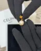 圖片 【	CELINE】凱旋門珍珠耳環 金色