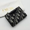 圖片 《在台現貨最低特價  最新》Dior 藍色 Dior Oblique 緹花 蝴蝶結短夾