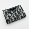 圖片 《在台現貨最低特價  最新》Dior 藍色 Dior Oblique 緹花 蝴蝶結短夾