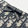 圖片 《在台現貨最低特價  最新》Dior 藍色 Dior Oblique 緹花 蝴蝶結短夾
