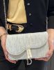 圖片 《在台現貨最低特價  最新》Dior Saddle 蔚藍色 Dior Oblique 水洗緹花  中型附鏈帶手拿包 