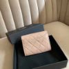 圖片 Chanel 拿鐵色金釦荔枝雙層卡包