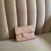 圖片 Chanel 拿鐵色金釦荔枝雙層卡包