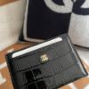 圖片 Chanel 26s黑金鱷魚壓紋經典卡包