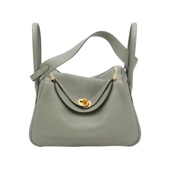 圖片 Hermes 展示品 Lindy 26 TC牛皮金釦手提/肩背兩用包(0L積雲灰)