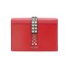 圖片 Prada 展示品 Saffiano Eleltra 銀釦全皮鉚釘鍊帶斜背包(1BD120-紅)