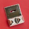 圖片 Prada 展示品 Saffiano Eleltra 銀釦全皮鉚釘鍊帶斜背包(1BD120-紅)