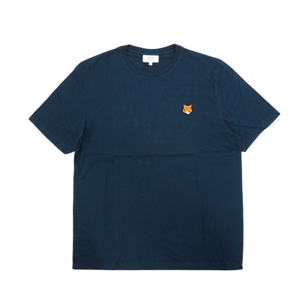 圖片 Maison Kitsune 狐狸刺繡logo男生圓領短袖上衣(海軍藍)