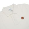 圖片 Maison Kitsune 狐狸刺繡logo男生短袖Polo上衣(米色)
