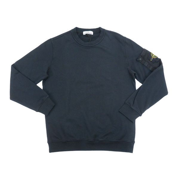 圖片 Stone Island 棉絨刺繡臂章男生長袖上衣(海軍藍)