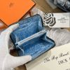 圖片 Hermès Silk In Epsom 石板灰小牛皮絲巾短夾