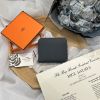 圖片 Hermès Silk In Epsom 石板灰小牛皮絲巾短夾