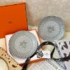 圖片 Hermès Mosaique au 24 Platinium 灰色甜點盤