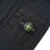 圖片 Stone Island 棉絨刺繡臂章男生長袖上衣(黑)