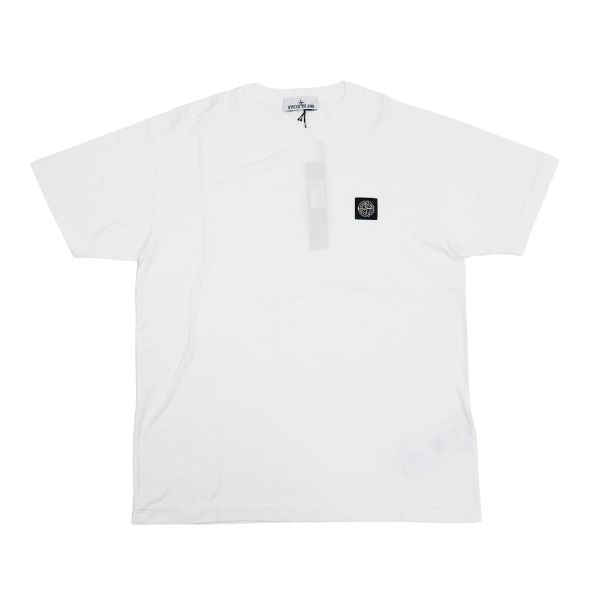圖片 Stone Island 十字品牌黑標男生短袖上衣(白)