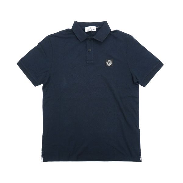 圖片 Stone Island 十字品牌黑標男生短袖Polo上衣(海軍藍)