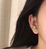 圖片 Chanel 黑金水鑽小冰糖耳針