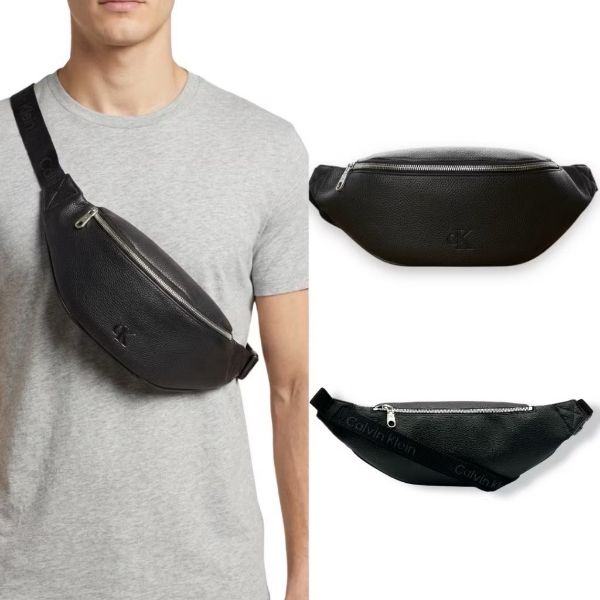 圖片 Calvin Klein 素面鋼印Logo腰包 胸包