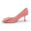 圖片 Roger Vivier 展示品 漆皮經典方釦高跟鞋#35(粉)