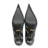 圖片 Gucci x Balenciaga 展示品 條紋Logo皮革尖頭高跟鞋#34.5(黑)