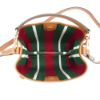圖片 Gucci 展示品 GG Emblem 帆布拚牛皮水桶二用包(815118-咖)