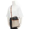圖片 Gucci 展示品 GG Emblem 帆布拚牛皮水桶二用包(815118-咖)