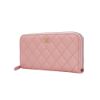 圖片 Chanel 展示品 金雙C菱格粒紋牛皮拉鍊長夾(AP0242-粉)