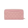 圖片 Chanel 展示品 金雙C菱格粒紋牛皮拉鍊長夾(AP0242-粉)