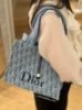 圖片 DIOR Dioriviera 綿柔感 Book Tote 小型托特包 藍色綿柔感 Dior Oblique 帆布托特包
