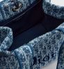 圖片 DIOR Dioriviera 綿柔感 Book Tote 小型托特包 藍色綿柔感 Dior Oblique 帆布托特包