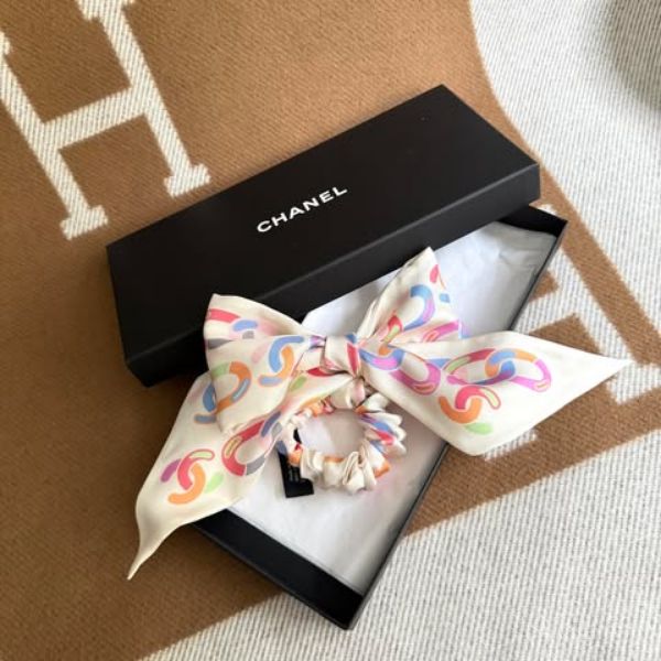 圖片 Chanel Vic禮 二合一寬版twilly+髮圈