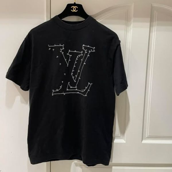 圖片 Lv 黑色數字線條短T