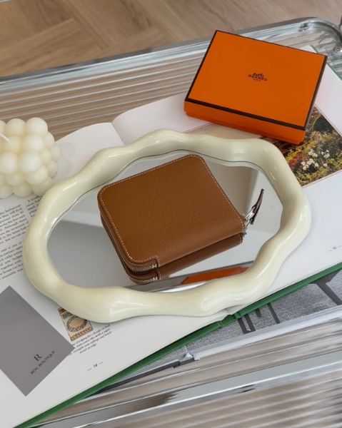 圖片 【HERMES】SILLK'IN 絲巾短夾 金棕