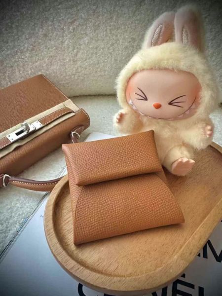 圖片 Hermes bastia 經典零錢包 金棕