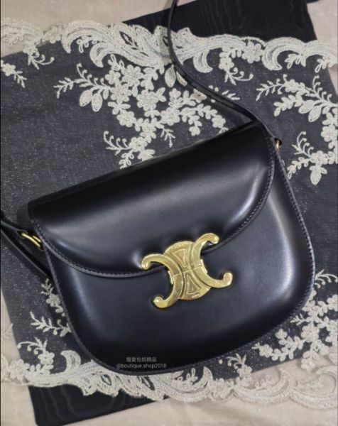 圖片 CELINE 黑金凱旋門馬鞍包