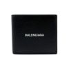 圖片 Balenciaga 品牌印字logo皮革對折短夾(594549-黑)