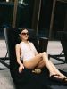 圖片 Chanel 23S 滿logo白色暗紋連體泳衣 